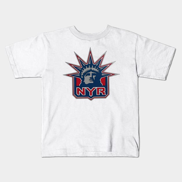 New York Rangers Kids T-Shirt by Jedistudios 